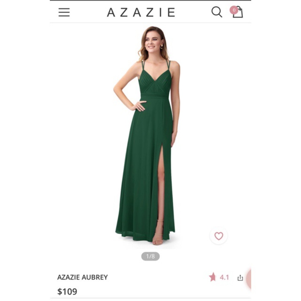 Azazie Aubrey Dark Green Bridesmaid Dress